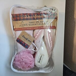 Dearfoams Terry Spa Set in Pink • NWT • Cozy Comfort Essentials